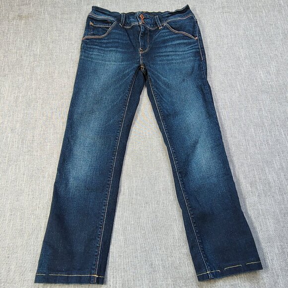 Hudson Jeans Womens Size 27 Dark Wash Collin Flap Pocket Cropped WM422LDLV - Picture 1 of 13